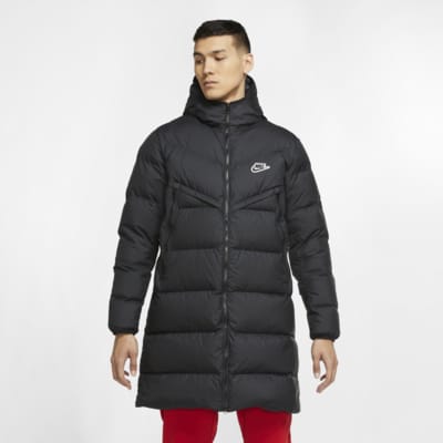 black nike parka coat