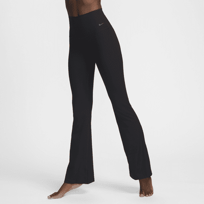 Nike Zenvy Rib Leggings in voller Länge mit sanftem Halt, hohem Taillenbund und ausgestelltem Bein (Damen)