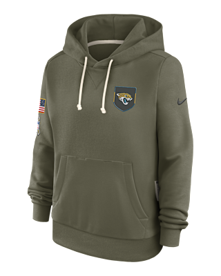 Женское худи Jacksonville Jaguars Salute to Service Sideline Nike Dri-FIT NFL Pullover Hoodie