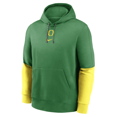 Sudadera con gorro sin cierre universitaria para hombre Oregon Ducks Sideline Team Issue Club