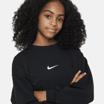 Nike Sportswear Dri-FIT sweatshirt met ronde hals voor meisjes