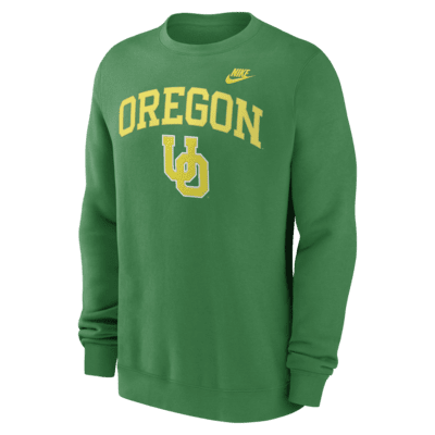 Oregon Ducks Legacy Classic Arch Over Logo Men's Nike College Pullover Crew