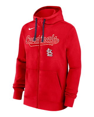 Мужское худи St. Louis Cardinals Knockout Script Nike MLB Full-Zip Hoodie