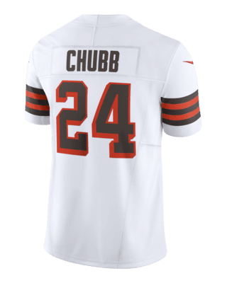 Men's Nike Nick Chubb White Cleveland Browns Game Jersey