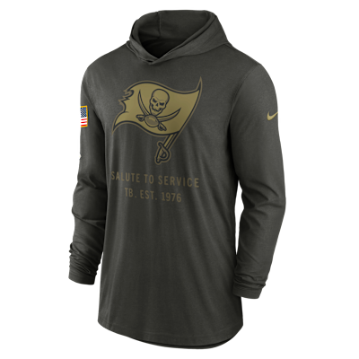 Tampa Bay Buccaneers Salute to Service Sideline Men’s Nike Dri-FIT NFL Long-Sleeve Hooded Top