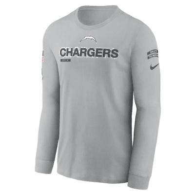 Los Angeles Chargers Salute to Service Mascot Edge Legend Men's Nike NFL Long-Sleeve T-Shirt