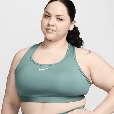 Nike Dri-Fit Women's White Polyester Logo Medium-Support Sports Bra Size 3X
