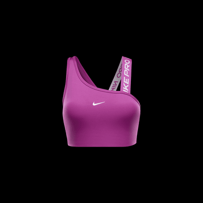 Sutiã de desporto almofadado de suporte médio Nike Pro Swoosh Asymmetrical para mulher