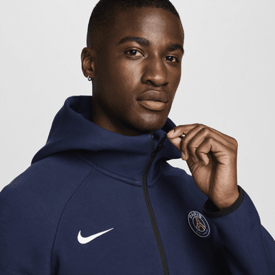 Sweat à capuche et zip Nike Football Paris Saint-Germain Tech Fleece Windrunner pour homme