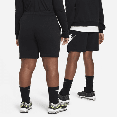 Nike Sportswear Club Fleece-shorts i french terry til større børn (udvidet størrelse)