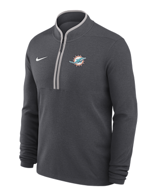 Мужские  Miami Dolphins Logo Victory Nike Dri-FIT NFL 1/2-Zip Long-Sleeve Top