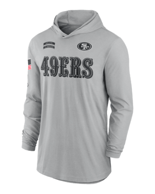 Мужские  San Francisco 49ers Salute to Service Edge Mascot Lockup Men’s Nike Dri-FIT NFL Long-Sleeve Hooded Top