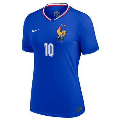 Женские джерси Kylian Mbappé France National Team 2024 Stadium Home
