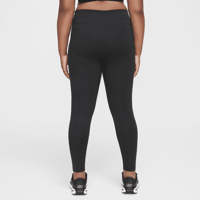 Nike One Big Kids' (Girls') Dri-FIT High-Waisted Leggings (Extended Size)