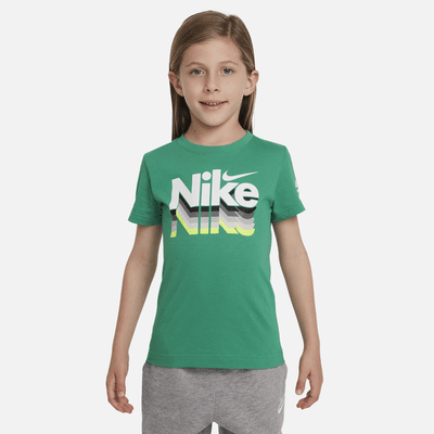 Playera estampada para niño talla pequeña Nike Retro Fader