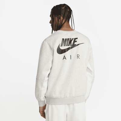 Fleecetröja med rund hals och borstad insida Nike Air för män