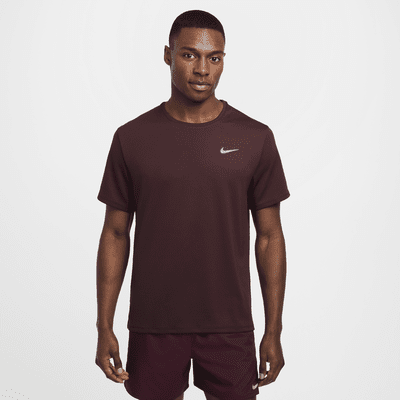 Kortærmet Nike Miler Dri-FIT UV-løbeoverdel til mænd