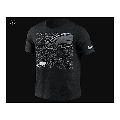 Men's Nike Gray Philadelphia Eagles Logo Essential T-Shirt Size: Large