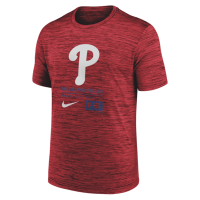 Philadelphia Phillies Large Logo Velocity Men's Nike MLB T-Shirt