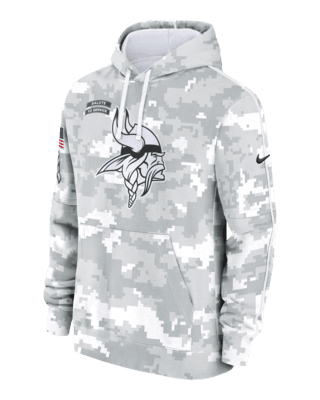 Мужское худи Minnesota Vikings Salute to Service Primary Edge Club Nike NFL Pullover Hoodie