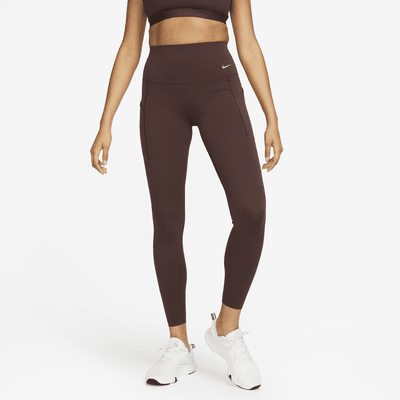 Leggings de largo completo y tiro alto de media sujeción con bolsillos para mujer Nike Universa