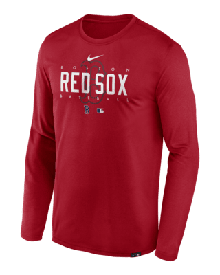 Boston Red Sox Nike Dri-Fit Split Logo Long Sleeve Hooded NKAD-44H