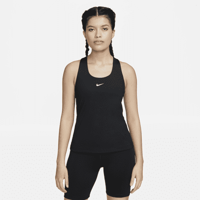 เสื้อกล้ามสปอร์ตบราผู้หญิงซัพพอร์ตระดับกลางเสริมฟองน้ำ Nike Swoosh