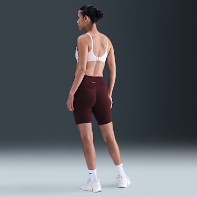 Nike (M) One Dri-FIT Bike Shorts (ca. 20 cm) mit hohem Bund und Taschen für Damen (Schwangere und Mütter)