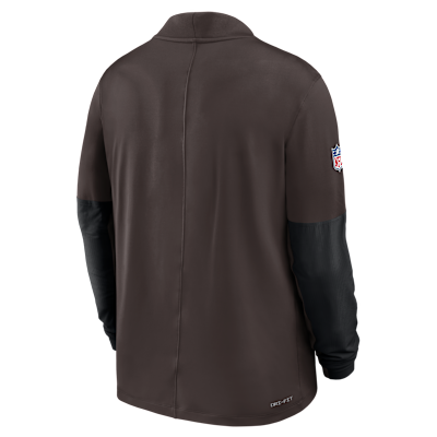 Cleveland Browns Feel The Pressure Men's Nike Dri-FIT NFL 1/2-Zip Top