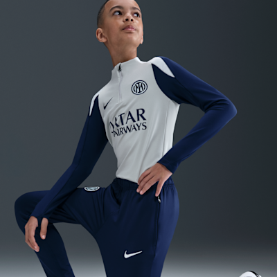 Fotbollsbyxor Inter Milan Strike Nike Dri-FIT i stickat material för ungdom