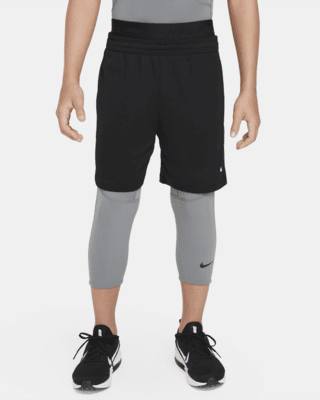 Подростковые тайтсы Nike Pro Dri-FIT Big Kids' (Boys') 3/4-Length Tights