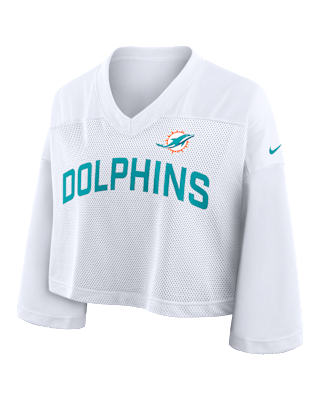 Женские джерси Miami Dolphins Wide Receiver Jersey Fashion Nike Dri-FIT NFL Cropped Top