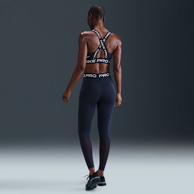 Leggings con paneles de malla de tiro medio para mujer Nike Pro