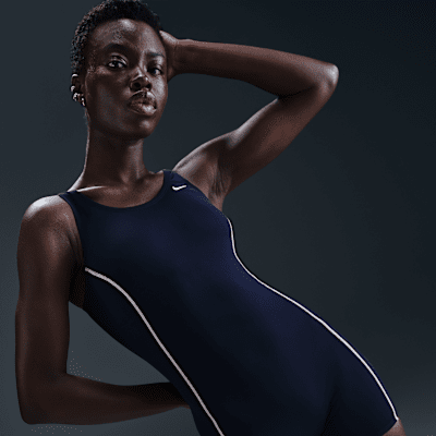 Traje de baño con piernas para mujer Nike Swim HydraStrong Solid