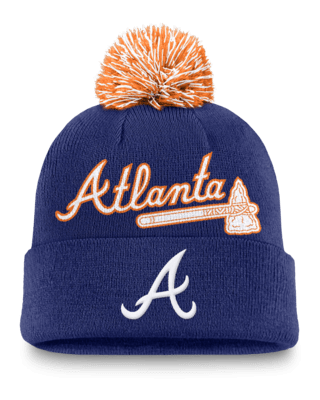 Мужские  Atlanta Braves Peak Nike MLB Cuffed Pom Beanie