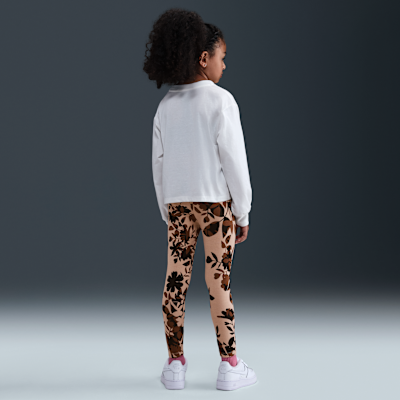 Nike Little Kids' Printed Club Long Sleeve T-Shirt and Leggings Set