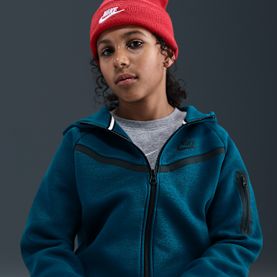 Dziewczęca rozpinana bluza z kapturem Nike Sportswear Tech Fleece