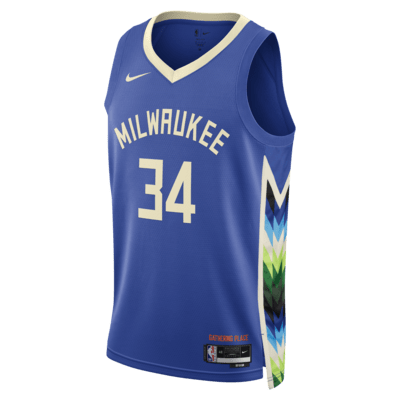 Giannis Antetokounmpo Milwaukee Bucks City Camiseta Nike Dri-FIT NBA Swingman. Nike ES