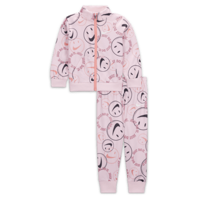 Conjunto de entrenamiento para bebé Nike Smiley Swoosh Printed Tricot Set