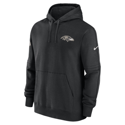 Nike Men's Baltimore Ravens Sideline Therma-FIT Black Pullover Hoodie