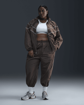 Женские  Nike Windrunner High-Waisted Woven Open-Hem Pants (Plus Size) для бега