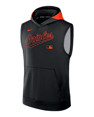 Мужское худи Baltimore Orioles Authentic Collection Men’s Nike Dri-FIT MLB Sleeveless Pullover Hoodie