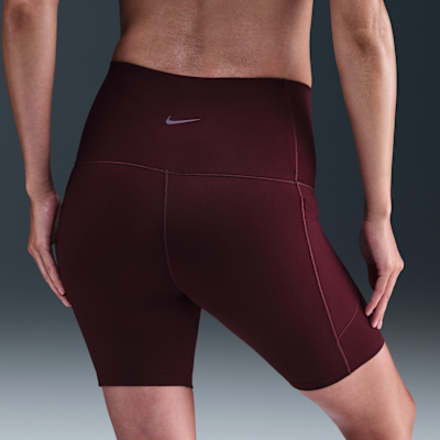 Nike (M) One Dri-FIT Bike Shorts (ca. 20 cm) mit hohem Bund und Taschen für Damen (Schwangere und Mütter)