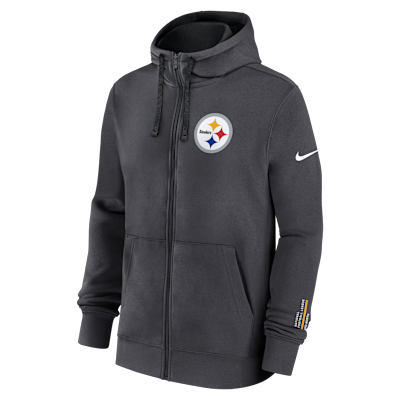 Pittsburgh Steelers Playbook Page Club Men's Nike NFL Full-Zip Hoodie