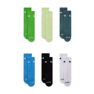 Nike Dri-FIT Performance Basics Big Kids' Crew Socks (6 Pairs)