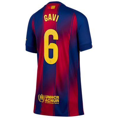 Gavi Barcelona 2025/26 Stadium Home Big Kids' Nike Dri-FIT Soccer Jersey