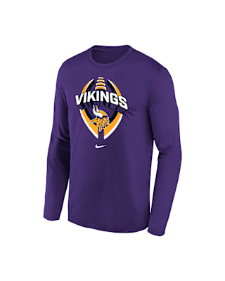 Детская футболка Minnesota Vikings Legend Icon Big Kids' Nike Dri-FIT NFL Long-Sleeve