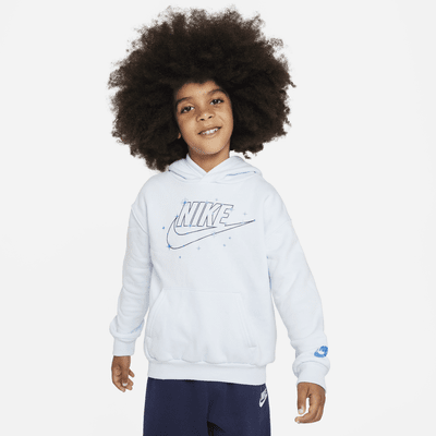 Sudadera con gorro para niños talla pequeña Nike Sportswear Shine Fleece Pullover Hoodie