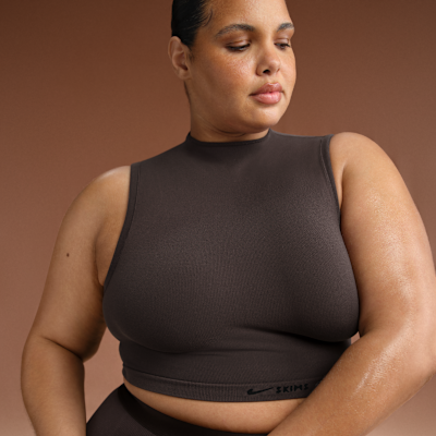 Bra de corte largo con cuello alto para mujer NikeSKIMS Vintage Seamless