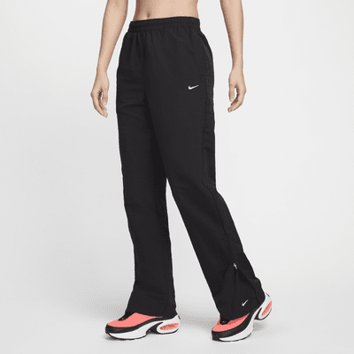 Dámské kalhoty Nike Sportswear Essential s vysokým pasem, otevřeným lemem, zipem a UV ochranou